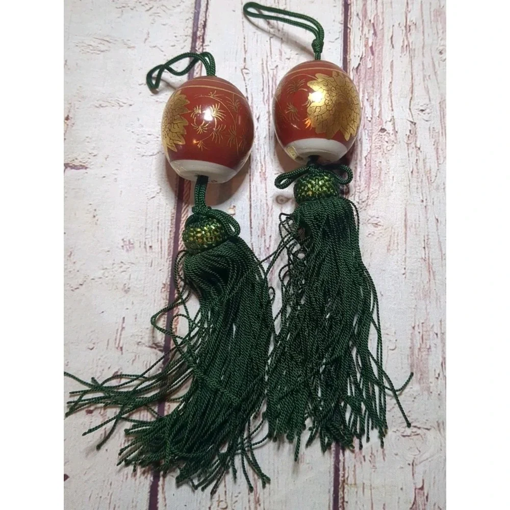 Vintage Japanese Hanging Scroll Weights 9